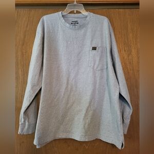 Wrangler Riggs Workwear Men's Heather Gray Long Sleeve Tee, XXL